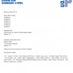 PELETON 2012 Room Sheet